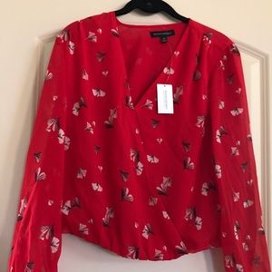 Long sleeve Red top from Banana Republic